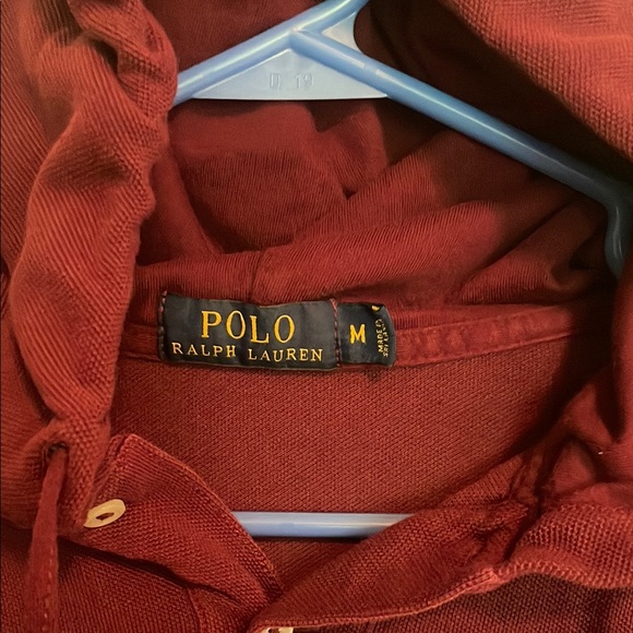 Polo by Ralph Lauren Red Hooded Sweatshirt - Picture 2 of 3